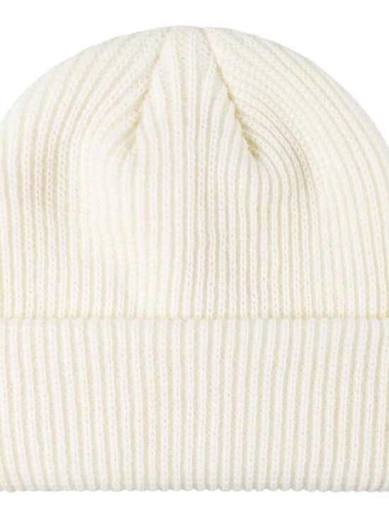 Accessories - Unisex White Warm Thick Knitted Cuffed Beanie Winter Pull-on Classic Skull Cap